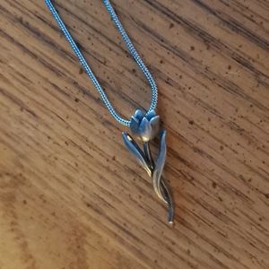 Silver Tulip pendant